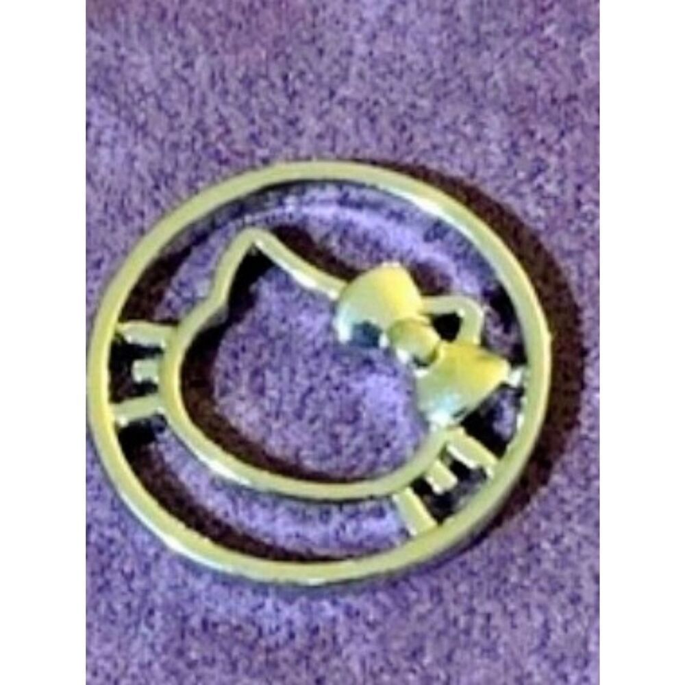 Hello Kitty Silhouette Plate For Floating Lockets